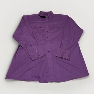 White Horse Men’s Purple Western Snap Button Shirt XL Cowboy Rodeo Ranch (A8)